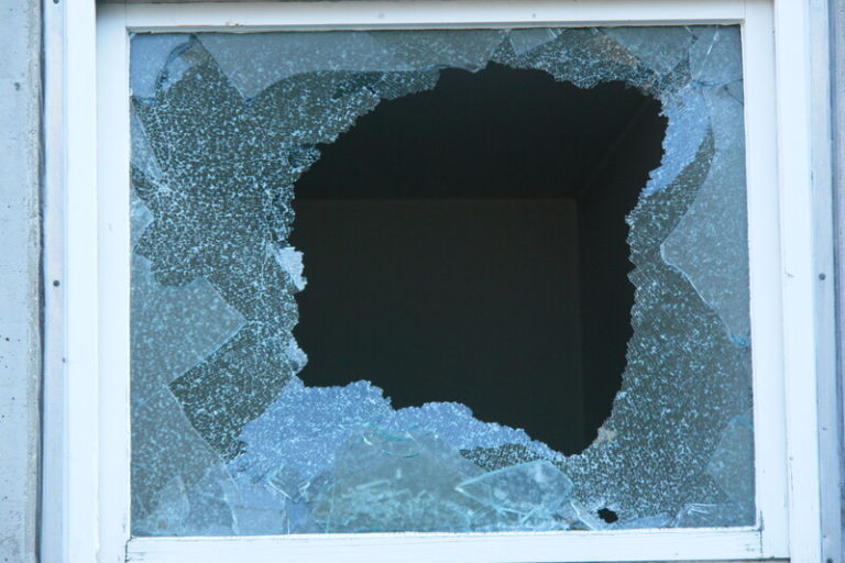 broken window glass